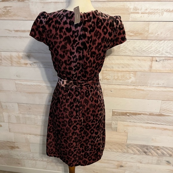 NWT J.Crew pink leopard print dress size 00 - Picture 5 of 11